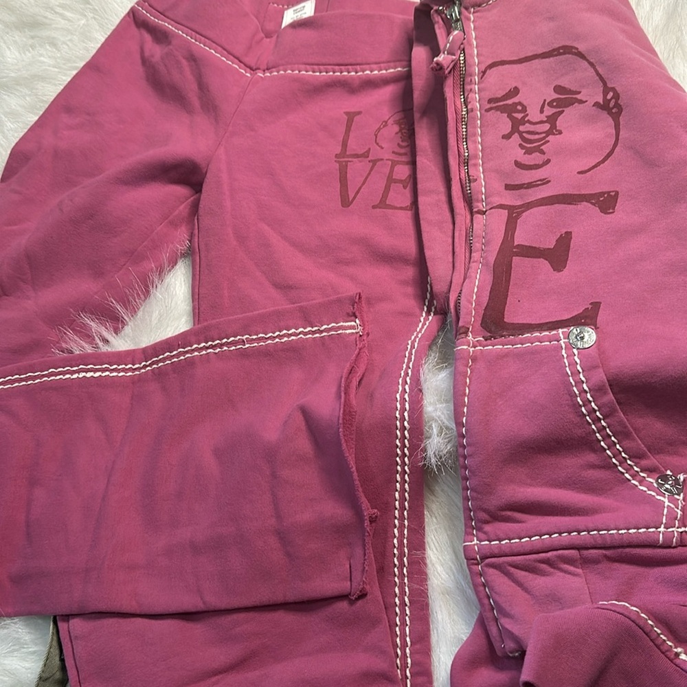 Girls true religion jogging suit flare bottom. Excellent condition. Size L.
